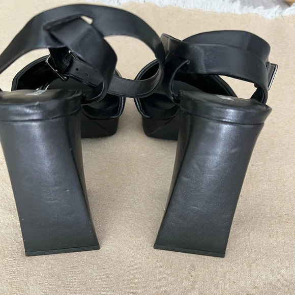 Abound Tracy Black Platform Heeled Sandal Size 8 - Picture 8 of 12